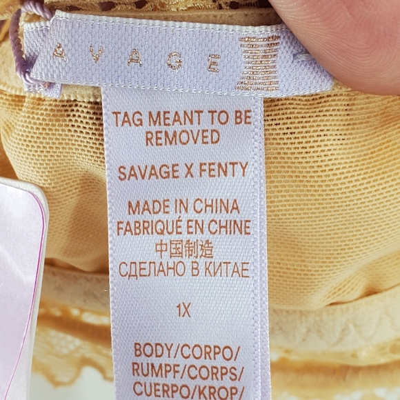 NWT Fenty lace bra cream color crossback size 1X - Picture 4 of 16